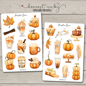 Pumpkin Spice Stickers - 2 Sheets