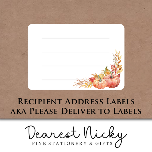 Pumpkins & Acorns Address Labels - Set of 16