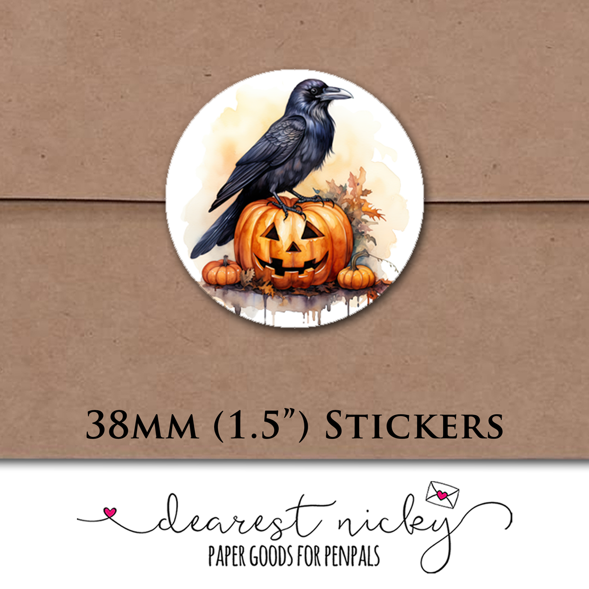 Ravens on Jacks Envelope Seals - Set of 30 Stickers