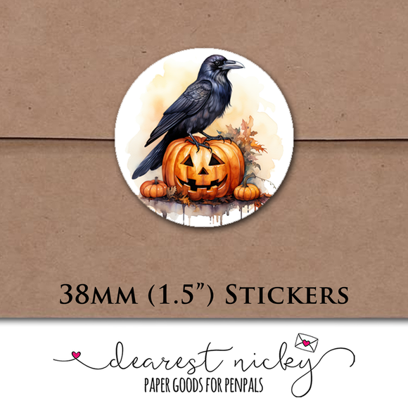 Ravens on Jacks Envelope Seals <br> Set of 30 Stickers