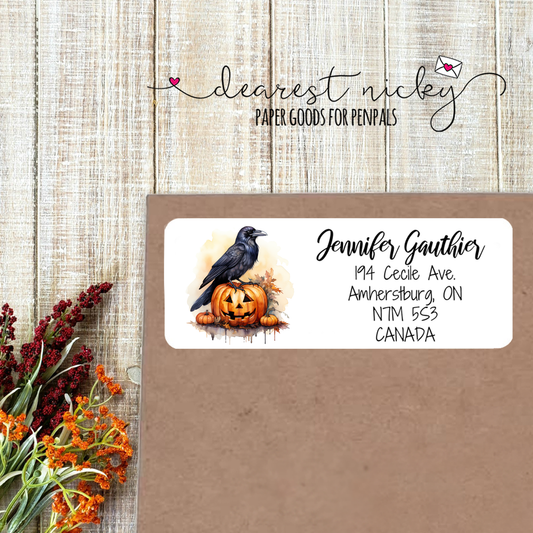 Ravens on Jacks Custom Return Address Labels Set of 30