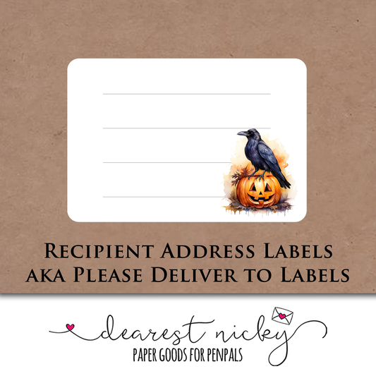 Ravens on Jacks Mailing Address Labels - Set of 16