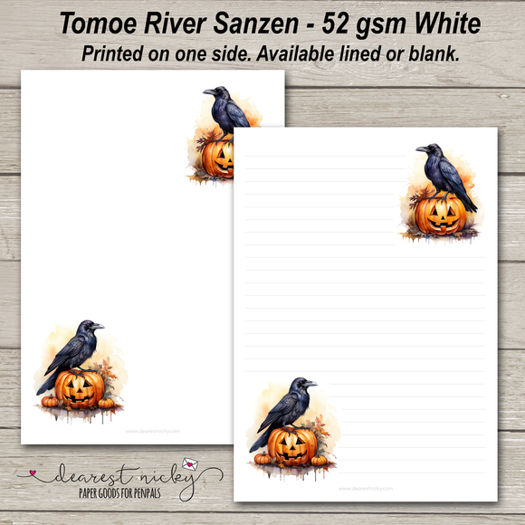 Ravens on Jacks Letter Writing Paper - 52 gsm Tomoe River Sanzen
