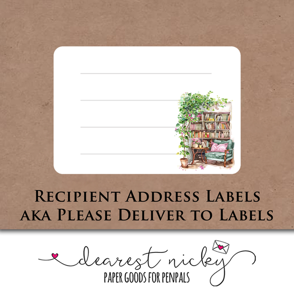 Reading Nooks Mailing Address Labels <br> Set of 16