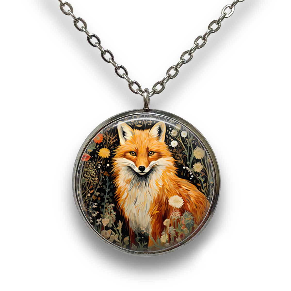 Red Fox Pendant with Necklace