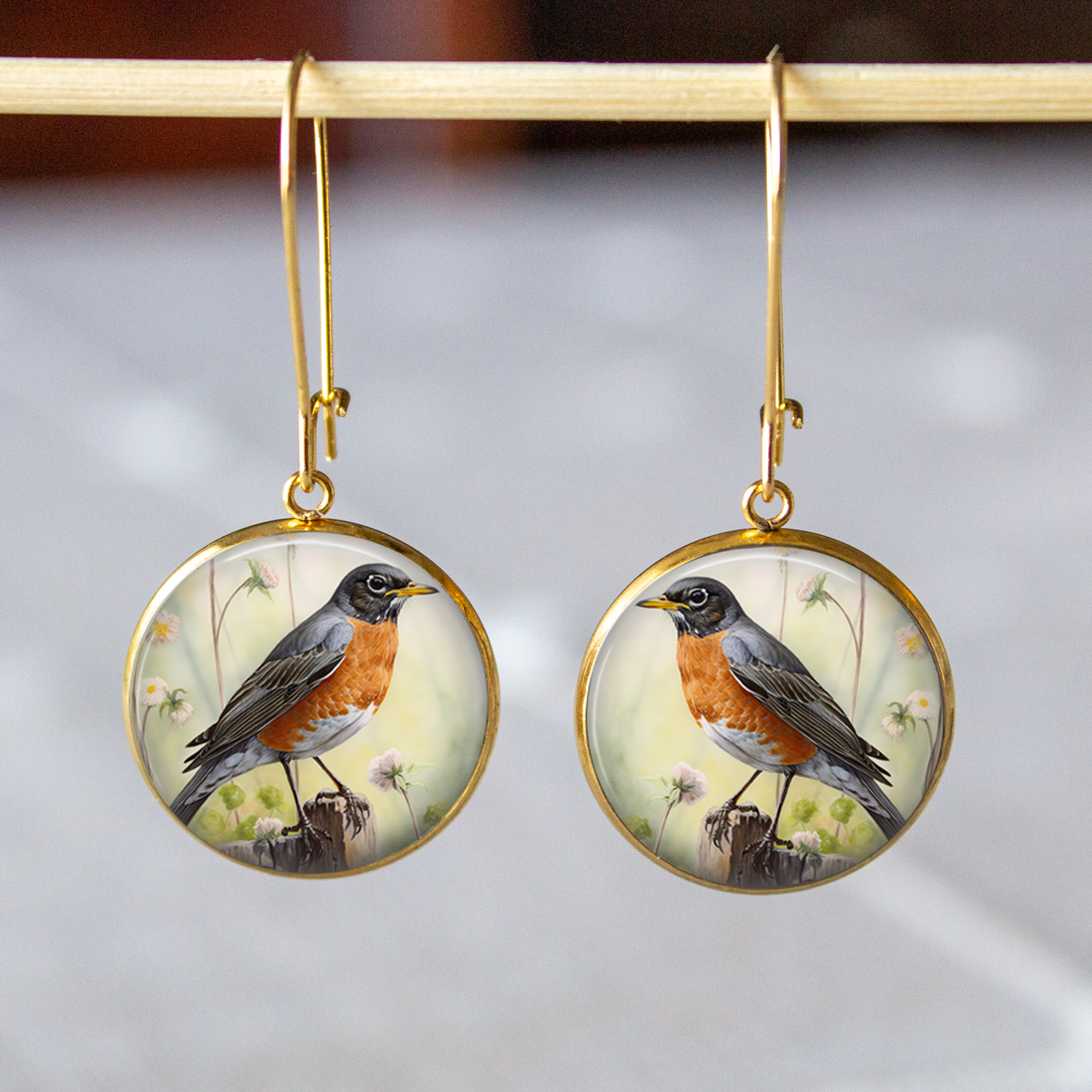 Robin Stainless Steel Earrings