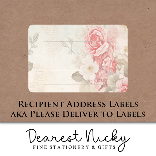 Romantic Roses Address Labels - Set of 16