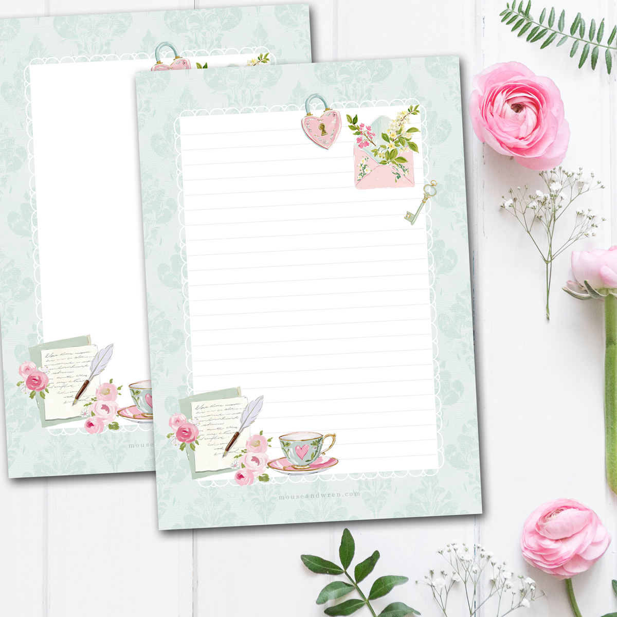 Romantic Letter Writing Paper