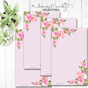 Roses Letter Writing Paper