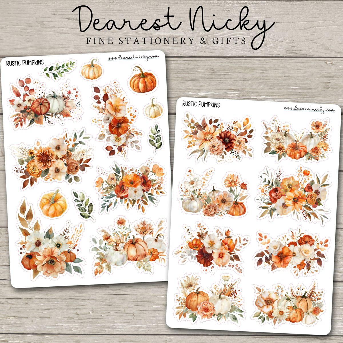 Rustic Pumpkins - 2 Sheets