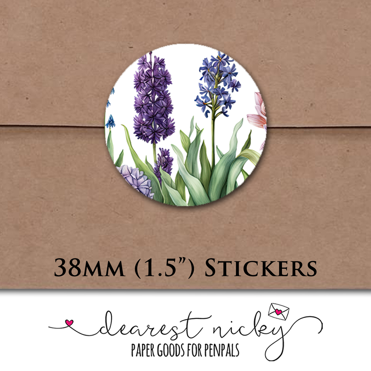 Spring Garden Envelope Seals - Set of 30 Stickers