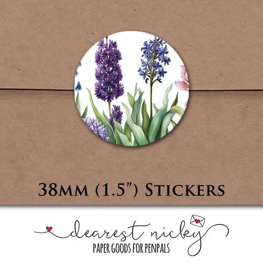 Spring Garden Envelope Seals - Set of 30 Stickers