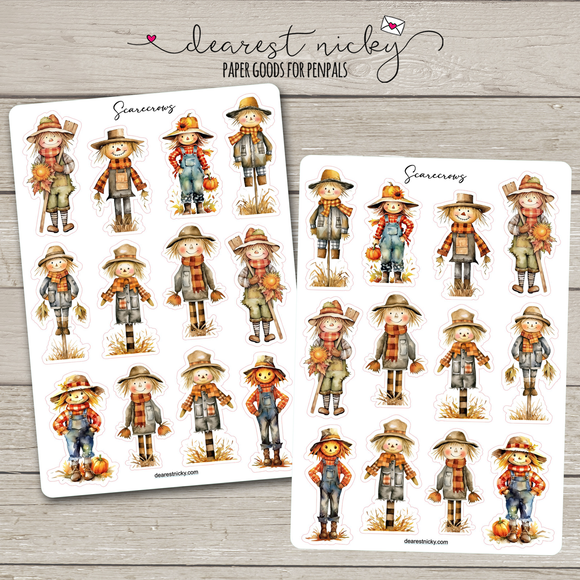 Scarecrows Stickers - 2 Sheets