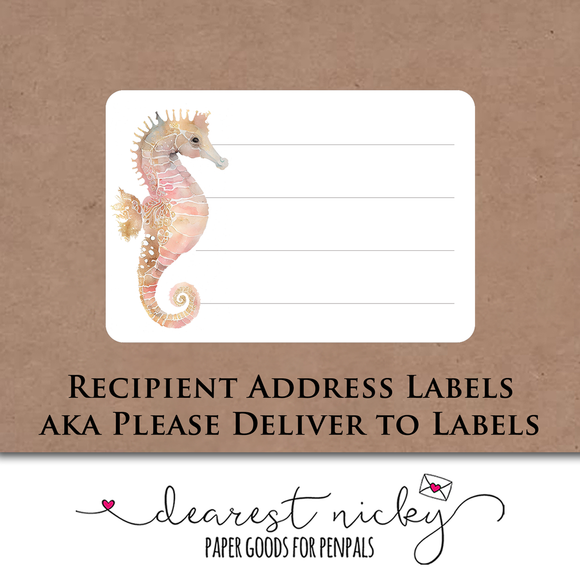Sea Creatures Mailing Address Labels <br> Set of 16