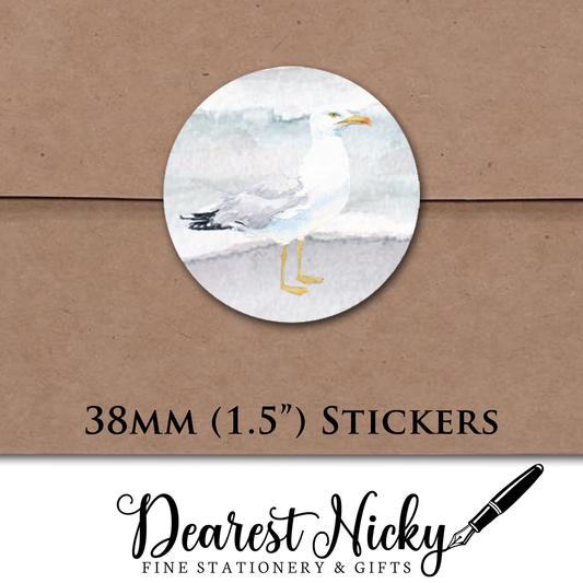 Seagulls Envelope Seals - Set of 30 Stickers