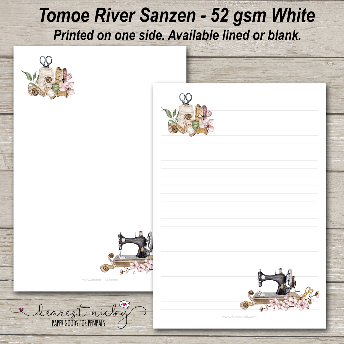Sewing Machine Letters Sewing Machine Letter Writing Paper - 52 gsm Tomoe River Sanzen ...