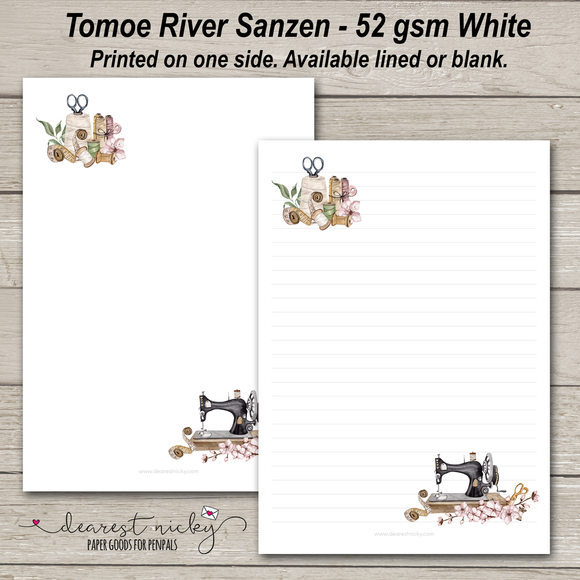 Sewing Machine Letter Writing Paper - 52 gsm Tomoe River Sanzen