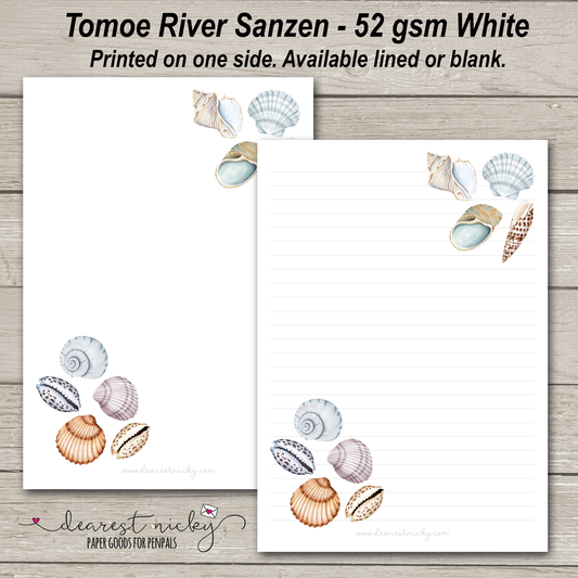 Shell Collecting Letter Writing Paper - 52 gsm Tomoe River Sanzen