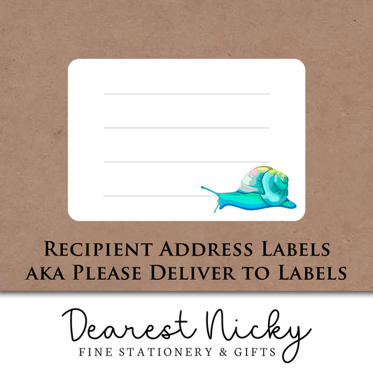 Snails Address Labels - Set of 16