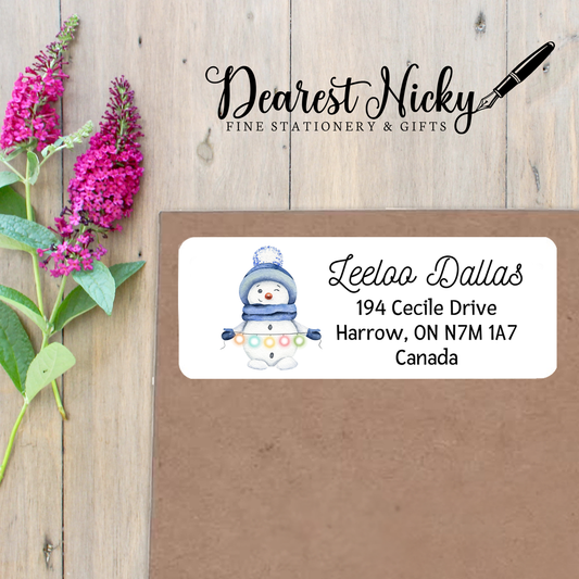 Snowmen Custom Return Address Labels Set of 30