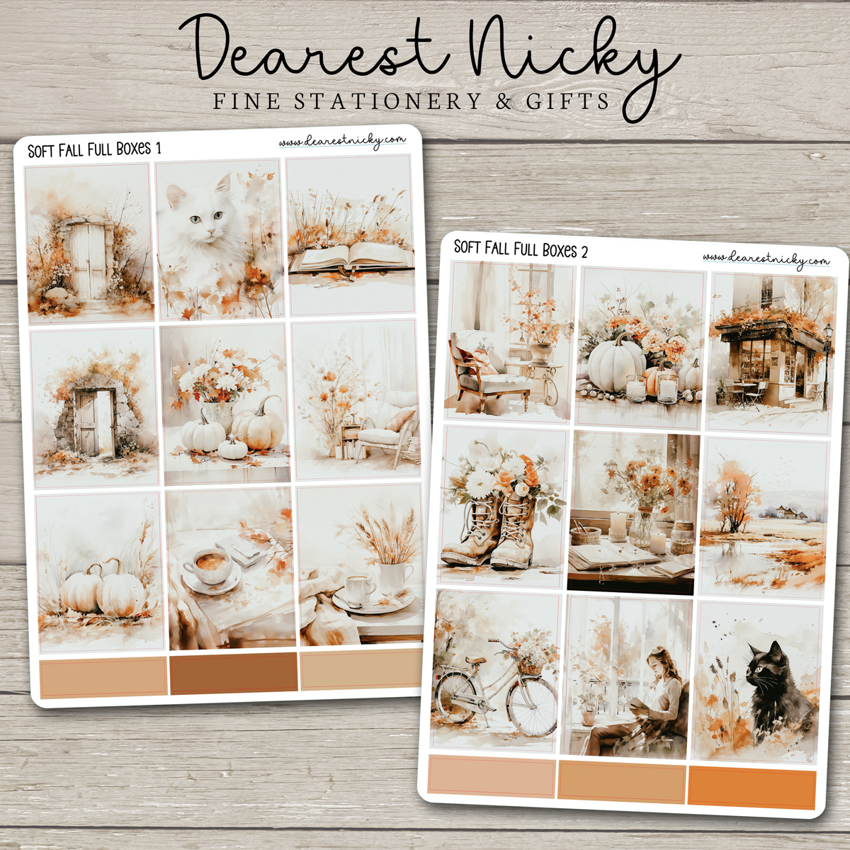 Soft Fall Full Box Stickers - 2 Sheets