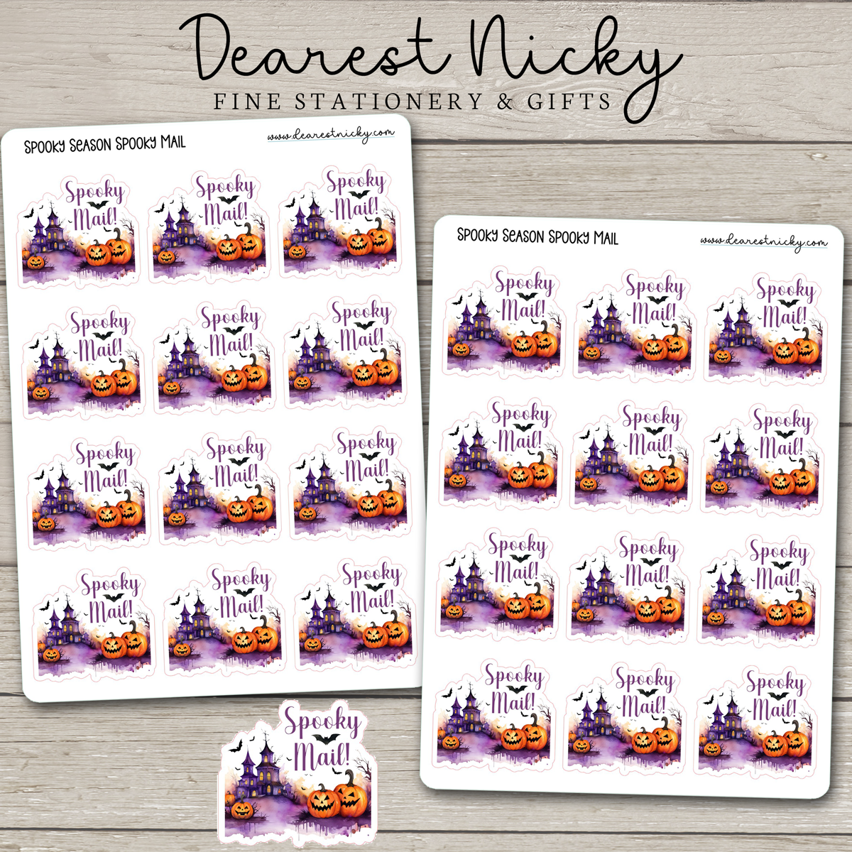 Spooky Season Spooky Mail Stickers - 2 Sheets