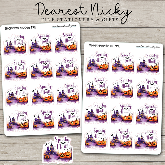 Spooky Season Spooky Mail Stickers - 2 Sheets