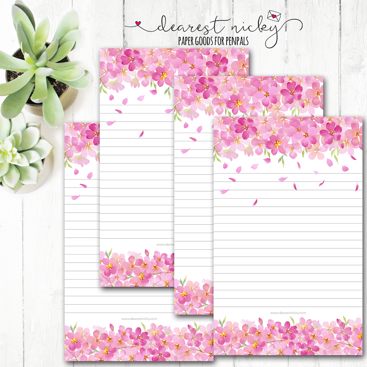 Spring Blossoms Letter Writing Paper – Dearest Nicky
