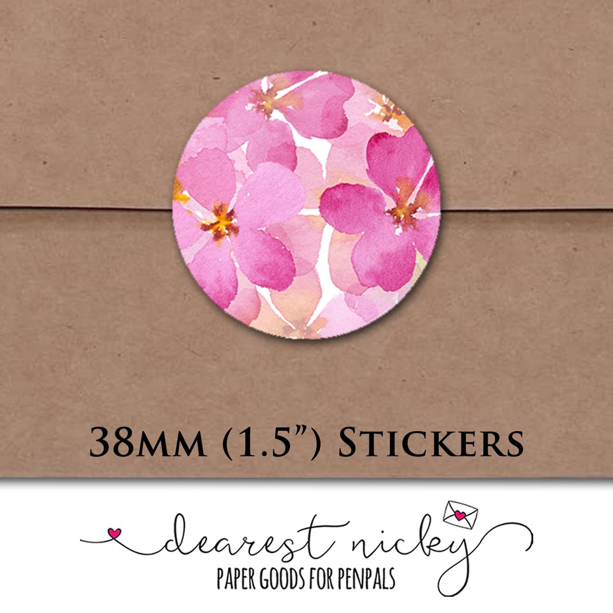 Spring Blossoms Envelope Seals - Set of 30 Stickers