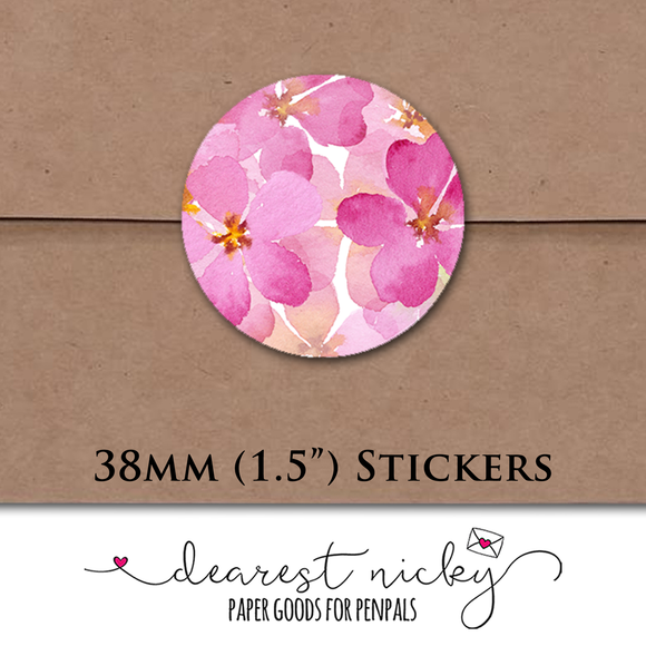 Spring Blossoms Envelope Seals <br> Set of 30 Stickers