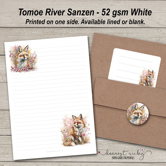 Ensemble d'écriture de lettres Spring Fox - 52 g/m² Tomoe River Sanzen