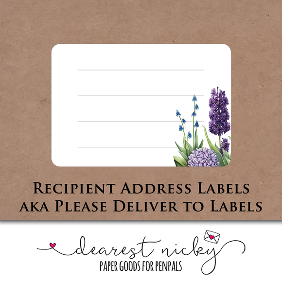 Spring Garden Mailing Address Labels <br> Set of 16