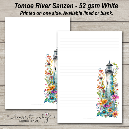Papier à lettres Spring Lighthouse - 52 g/m² Tomoe River Sanzen