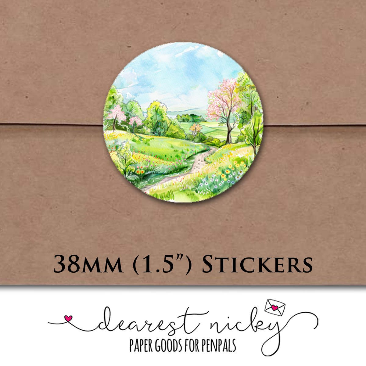 Spring Sticker Meadow Spring Meadows Envelope Seals - Set of 30 Stickers – Dearest Nicky