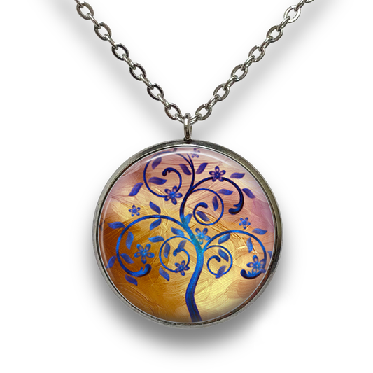 Spring Tree Pendant with Necklace