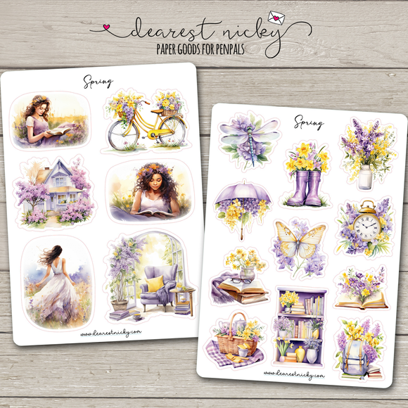 Spring Stickers - 2 Sheets