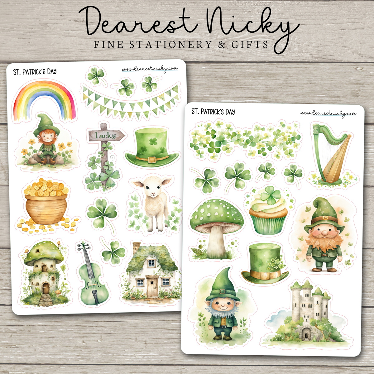 St. Patrick's Day Stickers - 2 Sheets