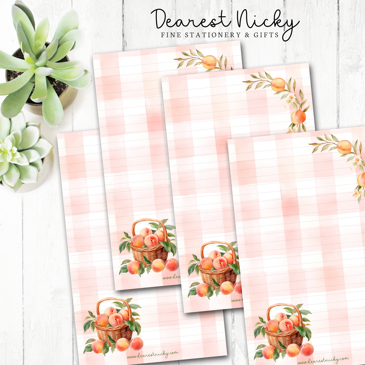 Summer Peach Letter Writing Paper