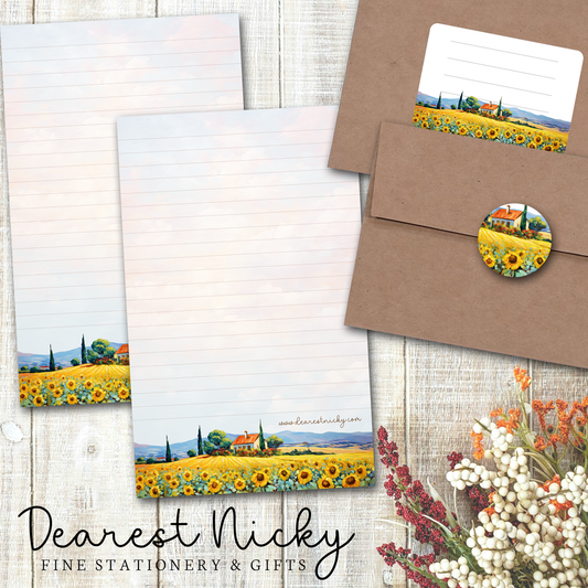 Sunflower Field Letter Writing Set