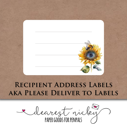 Sunflowers Mailing Address Labels - Set of 16