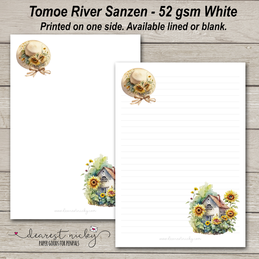 Sunflowers Letter Writing Paper - 52 gsm Tomoe River Sanzen