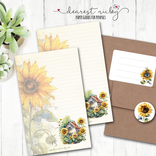 Sunflowers Letter Writing Set