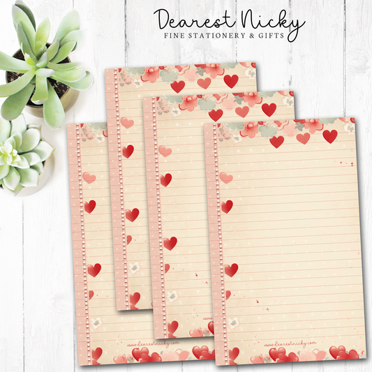 Sweet Valentine Letter Writing Paper