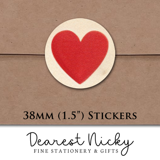 Sweet Valentine Envelope Seals - Set of 30 Stickers