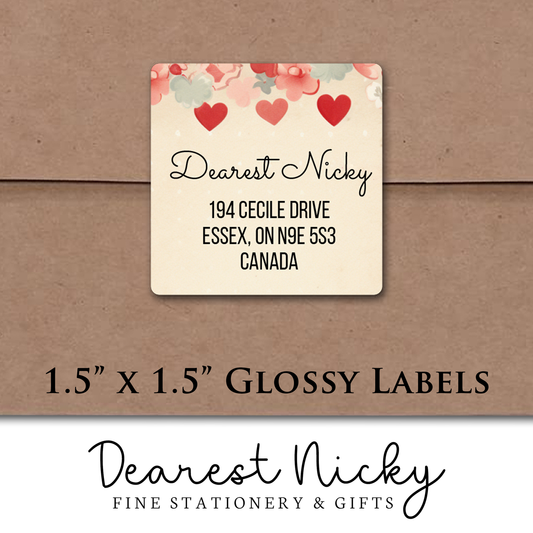 Sweet Valentine Custom Return Address Labels - Set of 24