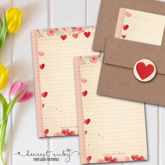 Sweet Valentine Letter Writing Set