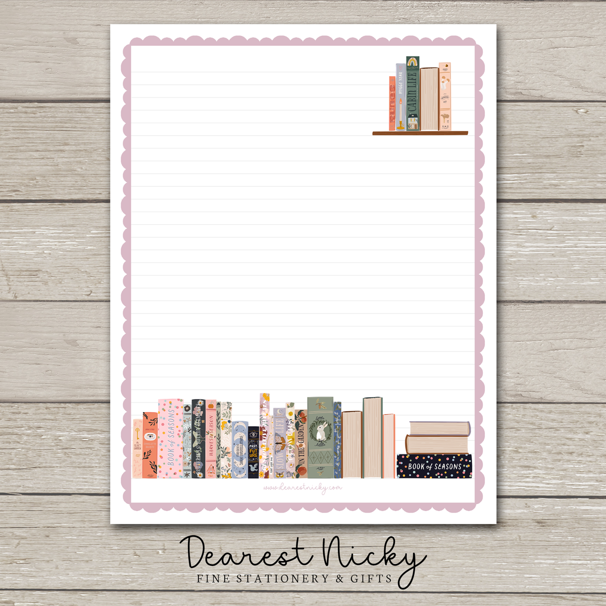 TBR Pile Letter Writing Paper - 8½ x 11