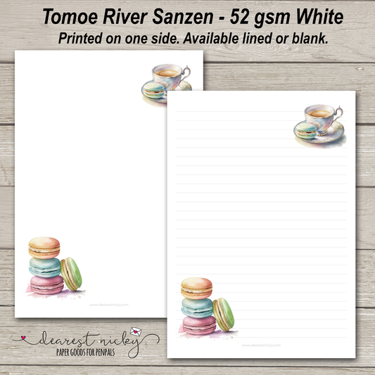Papier à lettre Thé et Macarons - 52 g/m² Tomoe River Sanzen