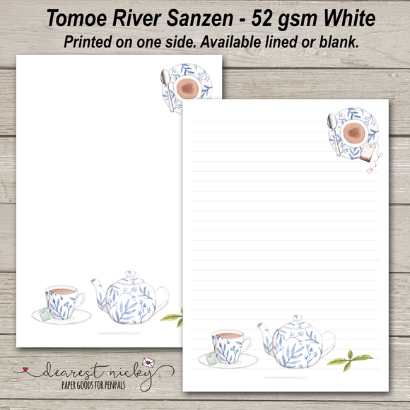 Tea Letter Writing Paper - 52 gsm Tomoe River Sanzen