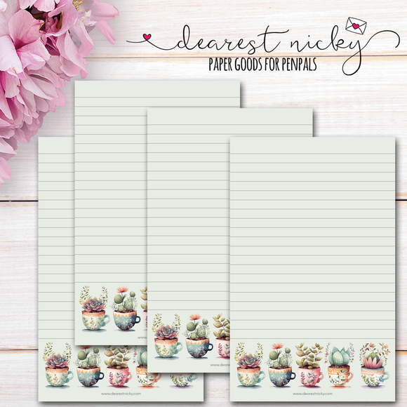 Teacup Planters Letter Writing Paper